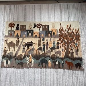 Shiraz Trading Company Vintage Wissa Wassef Like Egyptian Rug 60x36" Handwoven